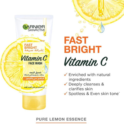 Garnier Skin Active Vitamin C Lemon Face Wash 100ml